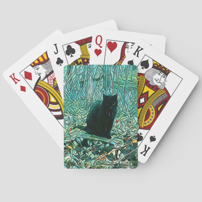 Cartes de jeu Black Cat (dos)