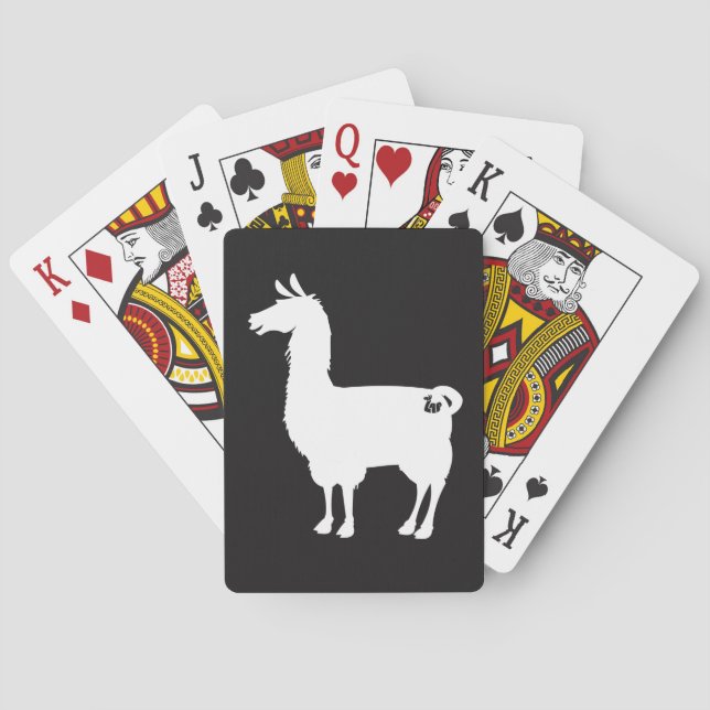 Cartes de jeu blanches de lama (dos)