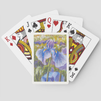 Cartes de jeu bleues d'iris