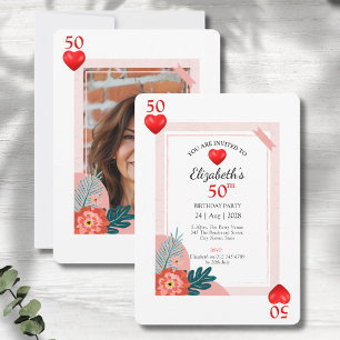 Cartes de jeu Cartes 50e anniversaire Invitation d