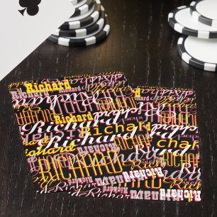 Cartes de Jeu Classique avec motif de nom