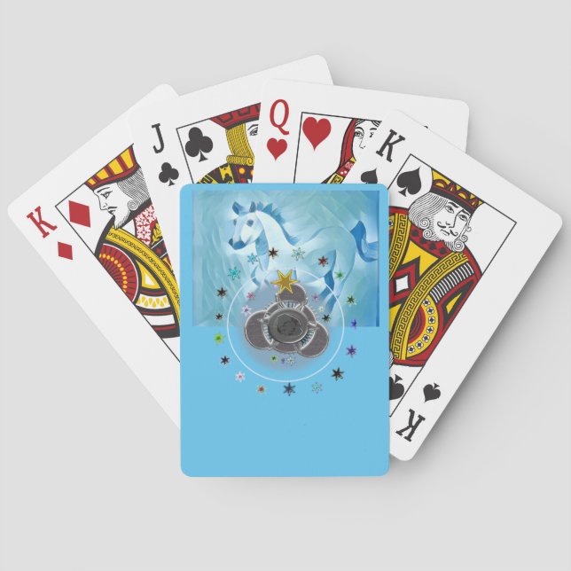 Cartes de Jeu Classique Cheval Bleu (dos)