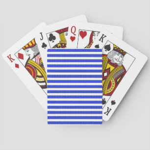 Cartes de Jeu Classique Géométrique Bleu Chic