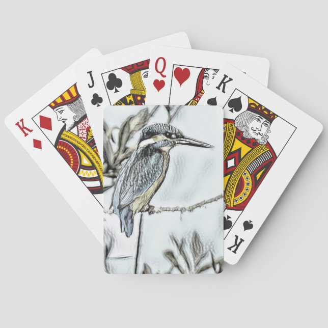 Cartes de jeu classique Kingfisher (dos)