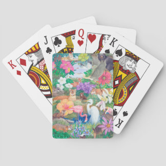 Cartes de jeu classiques avec design tropical