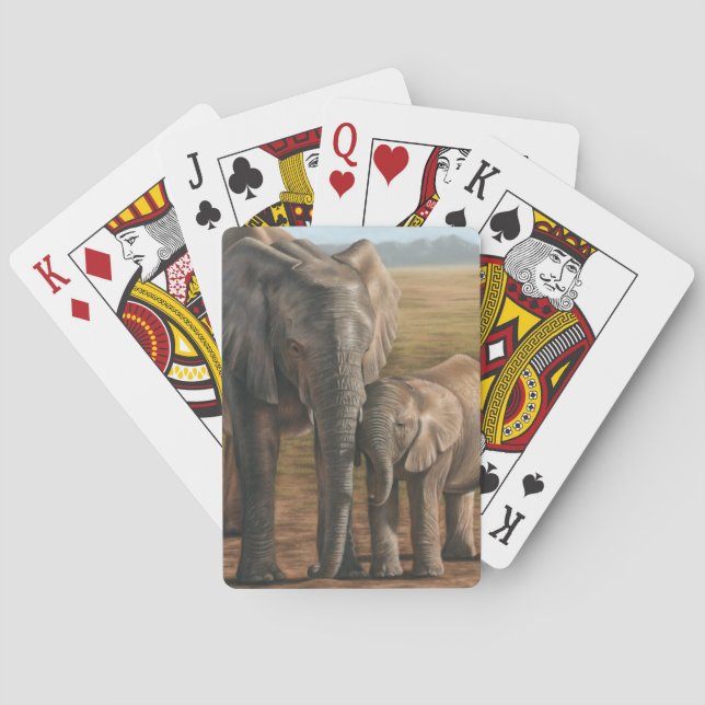 Cartes de jeu classiques d'éléphant (dos)