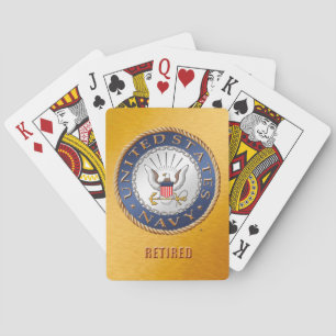 Cartes de jeu classiques retraitées de la marine a