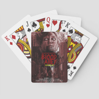 Cartes de jeu d'affiche d'allée de sang