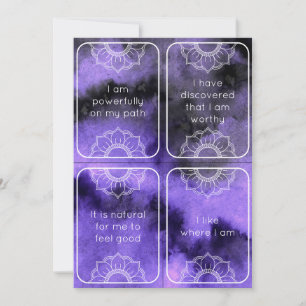 Cartes de jeu d'affinités Spirituelles pourpre
