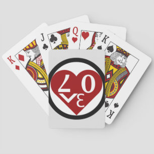 Cartes de jeu d'amour de coeur