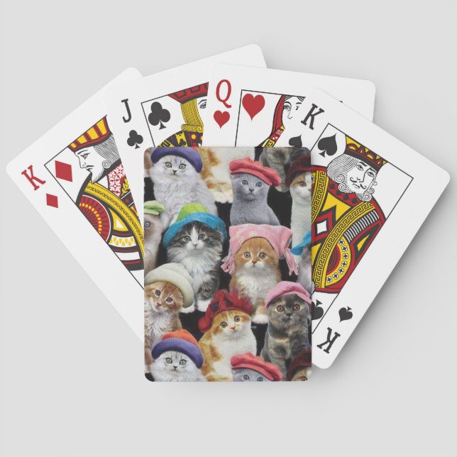 Cartes de jeu d'amoureux de les chats (dos)