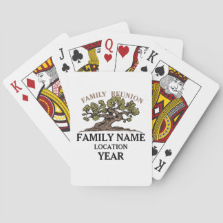 Cartes de jeu d'arbre de la Réunion de famille
