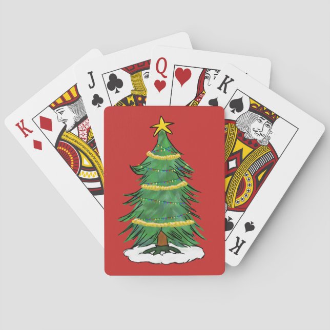 Cartes de jeu d'arbre de Noël (dos)