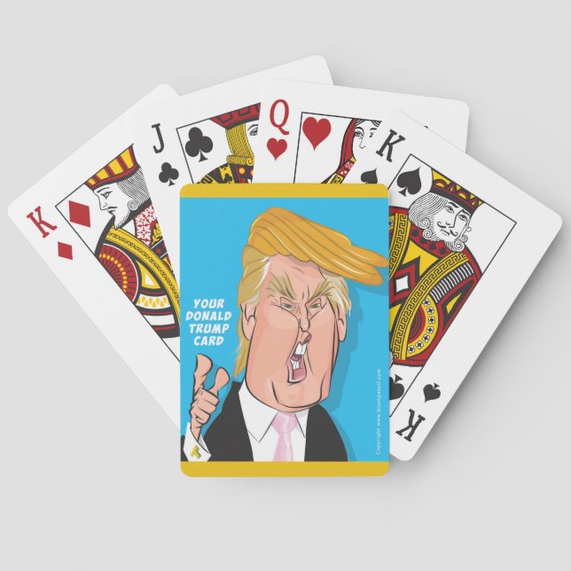 Cartes de jeu de bande dessinée de Donald Trump (dos)