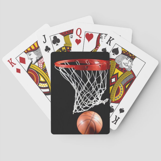 Cartes de jeu de basket-ball, visages standard (dos)