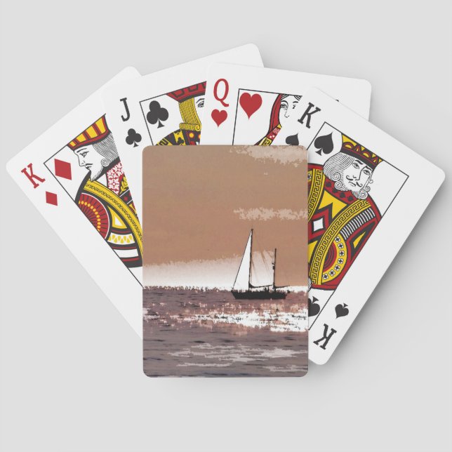 CARTES DE JEU DE BATEAU À VOILE (dos)