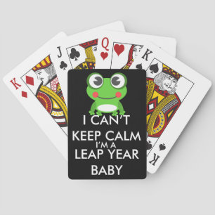 Cartes de jeu de bébé de jour intercalaire d'année
