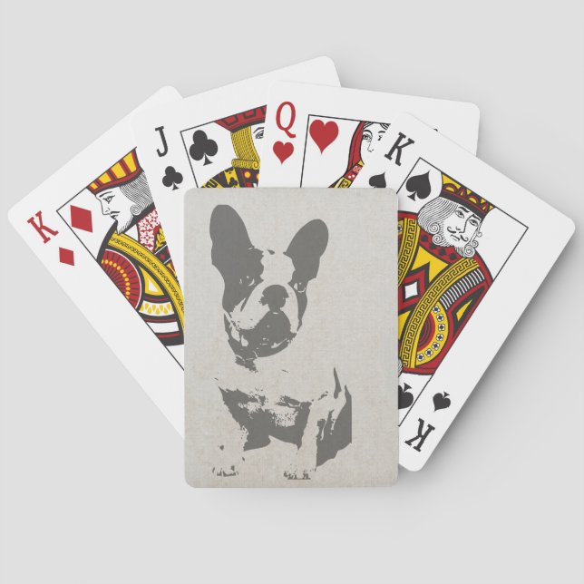 Cartes de jeu de bouledogue français (dos)