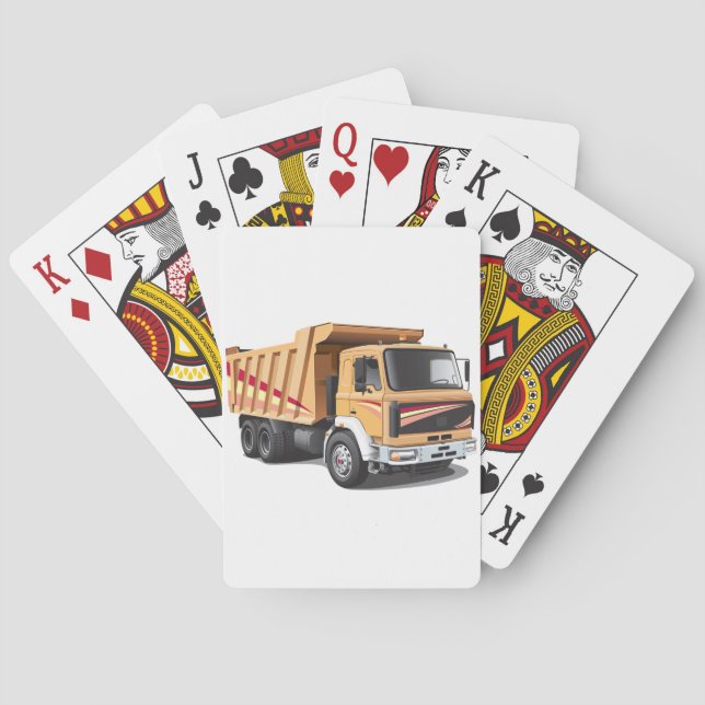 Cartes de jeu de camion à benne basculante (dos)