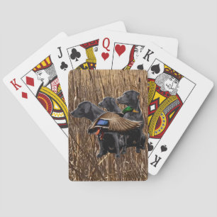 Cartes de jeu de chasse au Labrador et au canard