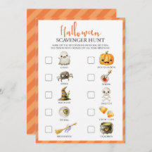 Cartes de jeu de chasse Halloween pour enfants