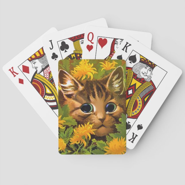 Cartes de jeu de chat de Louis Wain (dos)