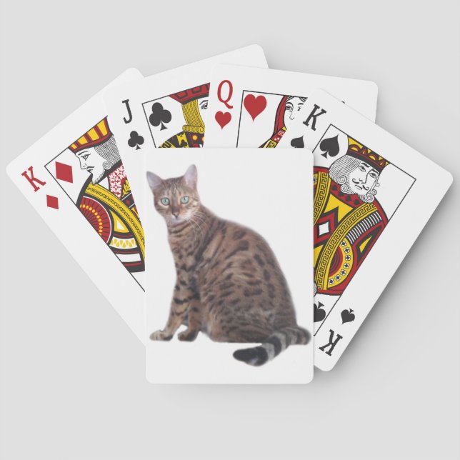 Cartes de jeu de chat du Bengale (dos)