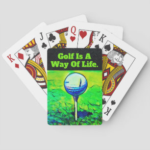 Cartes de jeu de citation de golf