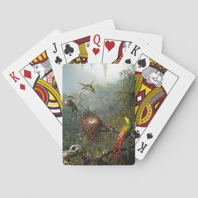 Cartes de jeu de colibris (dos)