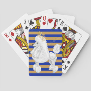 Cartes de jeu de comportement de caniche