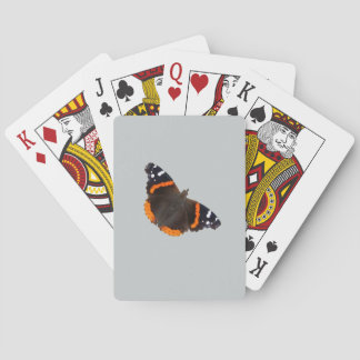 Cartes de jeu de conception de papillon d'amiral