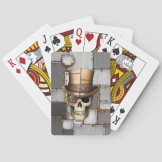 Cartes de jeu de crâne de Steampunk