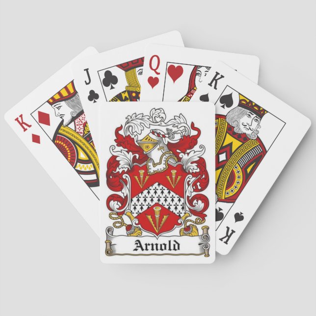 Cartes de jeu de crête de famille d'Arnold (dos)