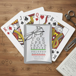 Cartes de jeu de diagramme d'optométriste