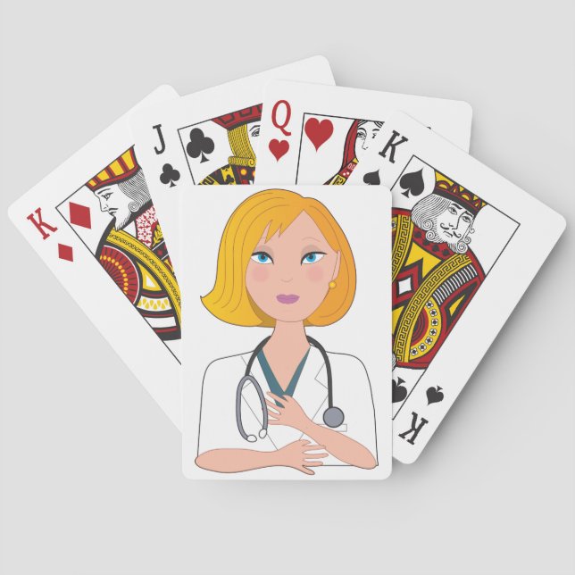 Cartes de jeu de docteur With A Stehoscope (dos)