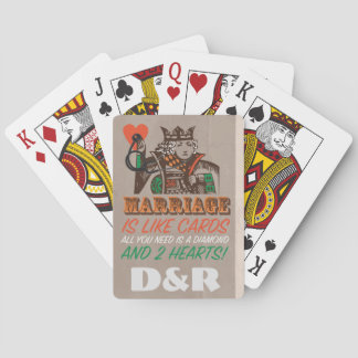 Cartes de jeu de don de mariage
