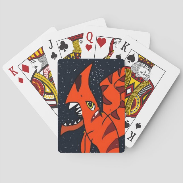 Cartes de jeu de dragon (dos)