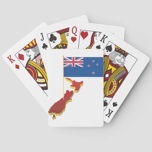 Cartes de jeu de drapeau de la Nouvelle Zélande (dos)