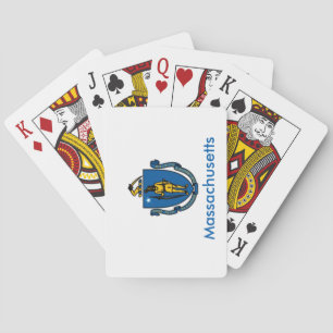 Cartes de jeu de drapeau d'état du Massachusetts
