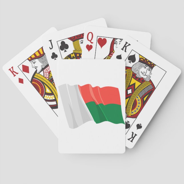 Cartes de jeu de drapeau du Madagascar (dos)