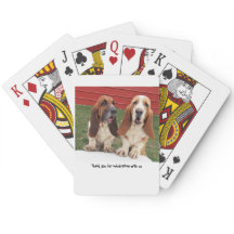 Cartes de jeu de faveur de mariage de chien de