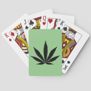 Cartes de jeu de feuille de pot