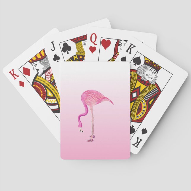 Cartes de jeu de Flamant rose (dos)