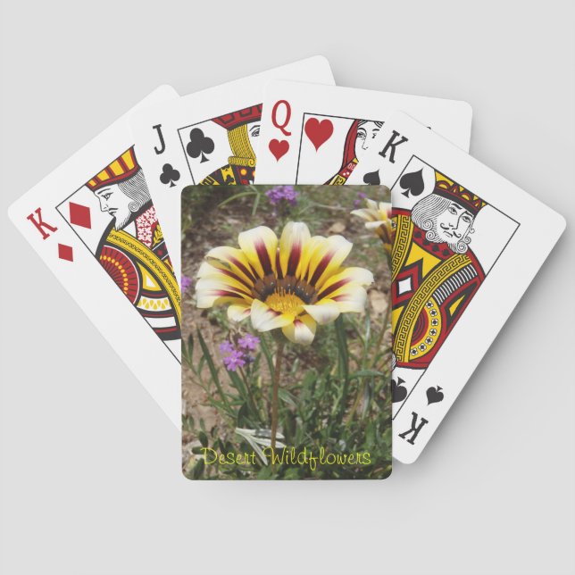 Cartes de jeu de fleurs sauvages de désert (dos)