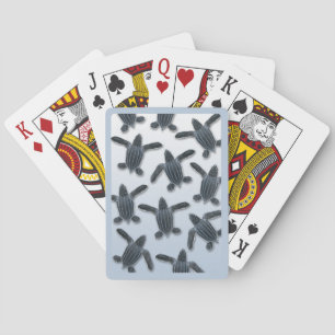 cartes de jeu de hatchling de tortue de