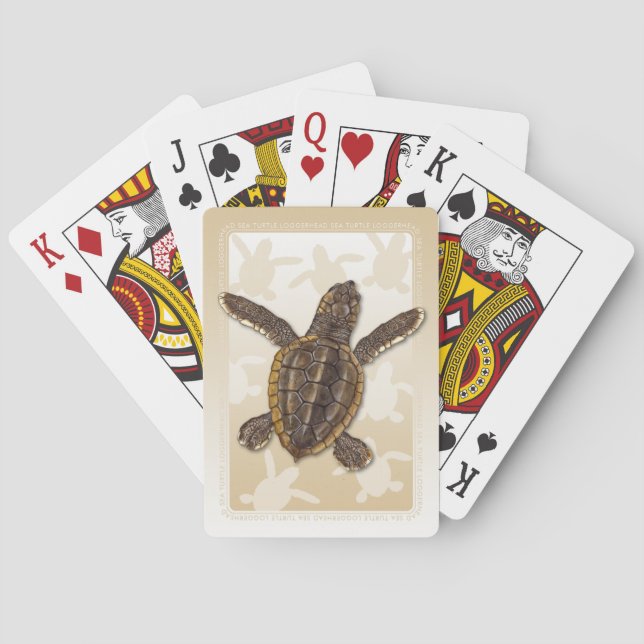 Cartes de jeu de Hatchling de tortue de mer (dos)
