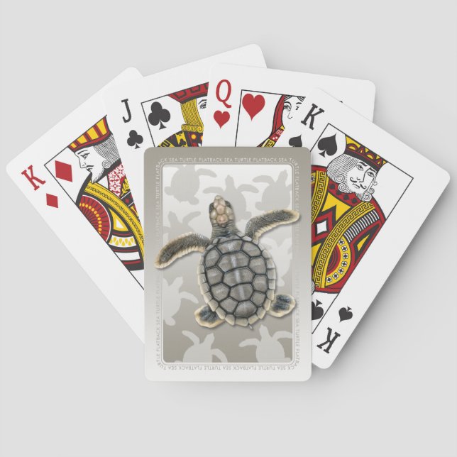 Cartes de jeu de Hatchling de tortue de mer de (dos)