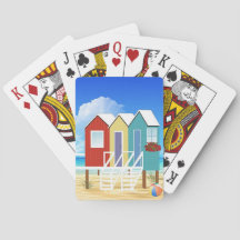 Cartes de jeu de hutte de plage