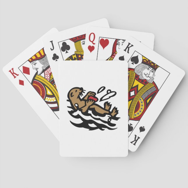 Cartes de jeu de la loutre de mer (dos)