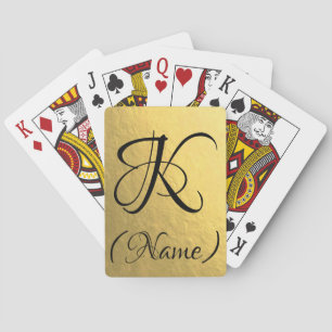 Cartes de jeu de l'initiale d'or